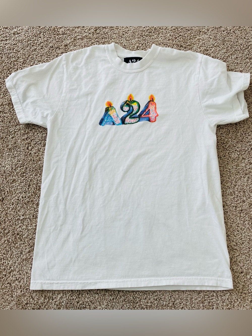 A24 Film “Special Day” Birthday Candle Tee M – Members Only Shirt – Ross Carvill